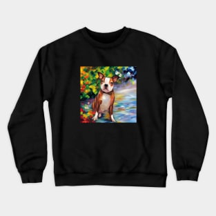 Brown Boston Terrier Crewneck Sweatshirt